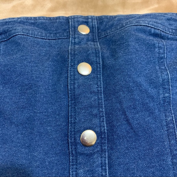 NEW Forever 21 Strapless Denim Dress - Picture 4 of 8